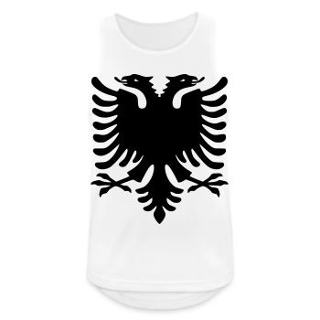 albania_2019 - Männer Tank Top atmungsaktiv - Weiß - Vorne - Nick (188cm)
