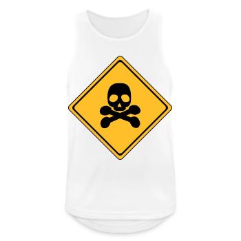 Gefahr, Gefahrenzeichen * - Männer Tank Top atmungsaktiv - Weiß - Vorne - Nick (188cm)