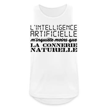 Intelligence artificielle - Débardeur respirant Homme - blanc - Devant - Nick (188cm)