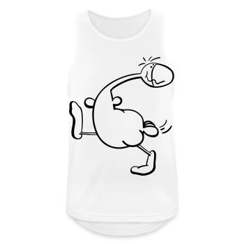 Watschel Ente - Männer Tank Top atmungsaktiv - Weiß - Vorne - Nick (188cm)