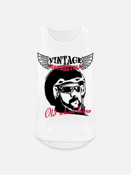 Old Biker Motorcycle 1 - Männer Tank Top atmungsaktiv - Weiß