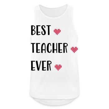 Lehrer - Männer Tank Top atmungsaktiv - Weiß - Vorne - Nick (188cm)