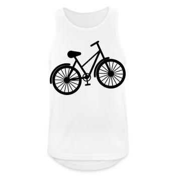 Fahrrad - Männer Tank Top atmungsaktiv - Weiß - Vorne - Nick (188cm)