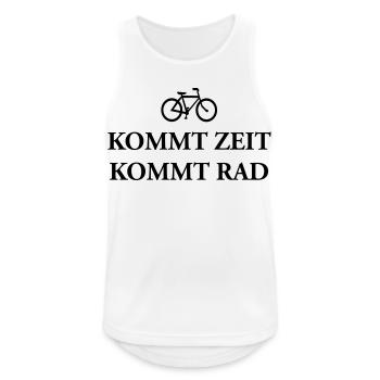 Kommt Zeit Rad - Männer Tank Top atmungsaktiv - Weiß - Vorne - Nick (188cm)