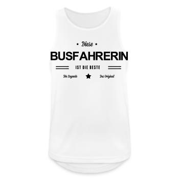 Beste Busfahrerin - Männer Tank Top atmungsaktiv - Weiß - Vorne - Nick (188cm)