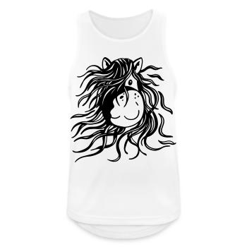 Happy Horse - Horses - Pony - Comic - Men's Breathable Tank Top - white - Front - Nick (188cm)