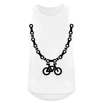 Mountain bike MTB Collier chaîne de bicyclette ATB - Débardeur respirant Homme - blanc - Devant - Nick (188cm)
