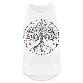 Arbre de vie Yoga - Débardeur respirant Homme - blanc - Devant - Nick (188cm)