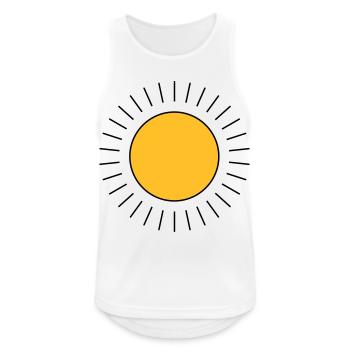 Sonne - Männer Tank Top atmungsaktiv - Weiß - Vorne - Nick (188cm)