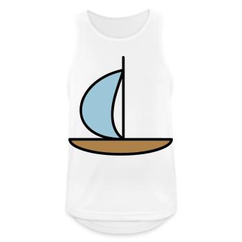 Segelboot - Männer Tank Top atmungsaktiv - Weiß - Vorne - Nick (188cm)