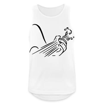 Gitarrist Gitarrist Gitarrist Musiker Bandinstrument # - Männer Tank Top atmungsaktiv - Weiß - Vorne - Nick (188cm)