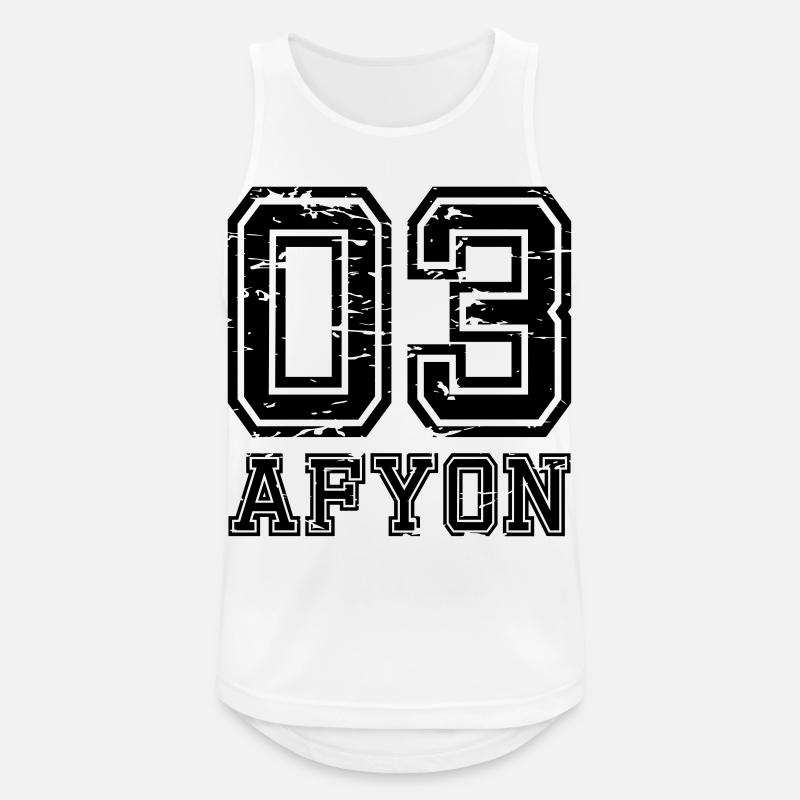 Afyon 03 used look - Männer Tank Top atmungsaktiv - Weiß