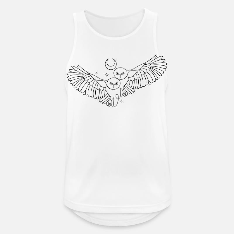 Eule Eulen Mond Liebe Infinity - Männer Tank Top atmungsaktiv - Weiß