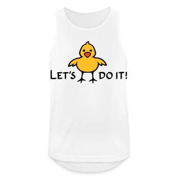 Let's do it! - Men's Breathable Tank Top - white - Front - Nick (188cm)