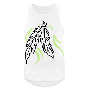 Liés ensemble – Plumes spirituelles - Débardeur respirant Homme - blanc - Devant - Nick (188cm)