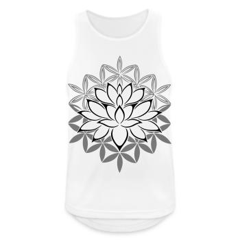 Lotus fleur de lotus fleur de vie - Débardeur respirant Homme - blanc - Devant - Nick (188cm)
