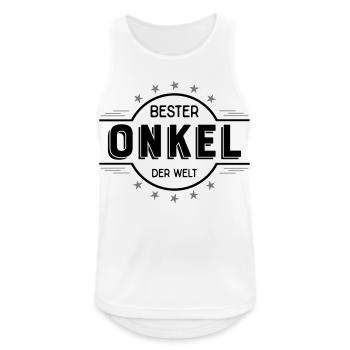 onkel - Männer Tank Top atmungsaktiv - Weiß - Vorne - Nick (188cm)