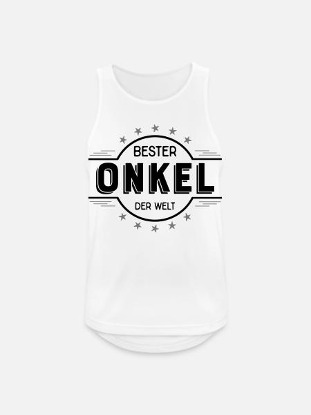 onkel - Männer Tank Top atmungsaktiv - Weiß