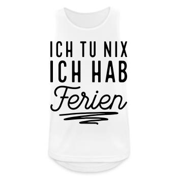 Endlich Ferien - Männer Tank Top atmungsaktiv - Weiß - Vorne - Nick (188cm)