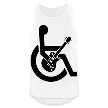 Rollstuhl, Rollstuhl, Gitarre, Gitarrist, Behinderung* - Männer Tank Top atmungsaktiv - Weiß - Vorne - Nick (188cm)