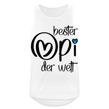 Geschenke für Opi - Männer Tank Top atmungsaktiv - Weiß - Vorne - Nick (188cm)