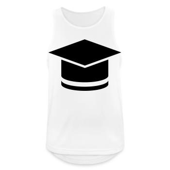 Doktorhut - Männer Tank Top atmungsaktiv - Weiß - Vorne - Nick (188cm)
