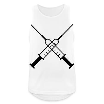 Medizin - Männer Tank Top atmungsaktiv - Weiß - Vorne - Nick (188cm)