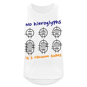 No hieroglyphs, it's vacuum tubes - Men's Breathable Tank Top - white - Front - Nick (188cm)