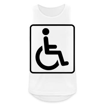 Wheelchair symbol for the disabled # - Men's Breathable Tank Top - white - Front - Nick (188cm)