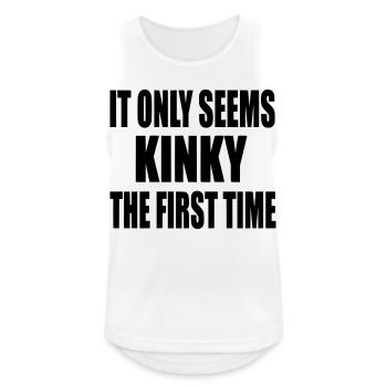 Il ne se sent que la première fois kinky, se sent kinky # - Débardeur respirant Homme - blanc - Devant - Nick (188cm)