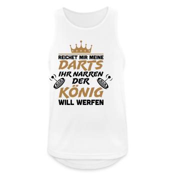 Reichet mir meine Darts ihr Narren - Männer Tank Top atmungsaktiv - Weiß - Vorne - Nick (188cm)