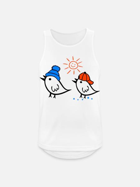 Sparrow, Sun, Spring - Men's Breathable Tank Top - white