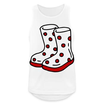 lustige Schuhe für den Garten - Männer Tank Top atmungsaktiv - Weiß - Vorne - Nick (188cm)