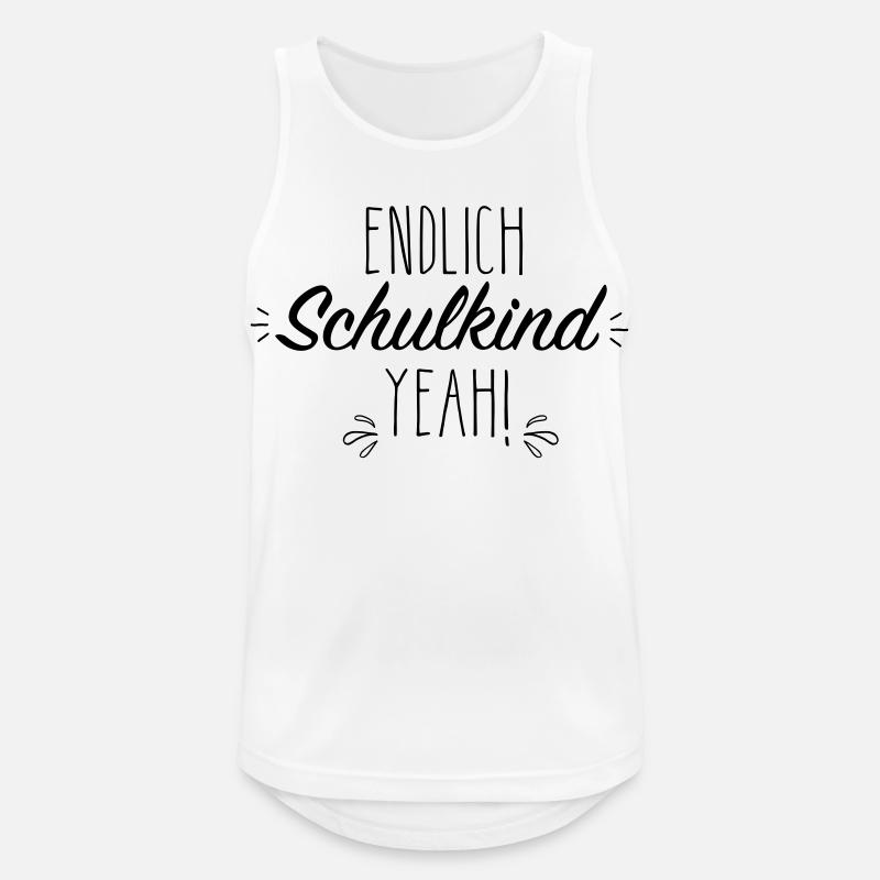 Endlich Schulkind yeah - Männer Tank Top atmungsaktiv - Weiß
