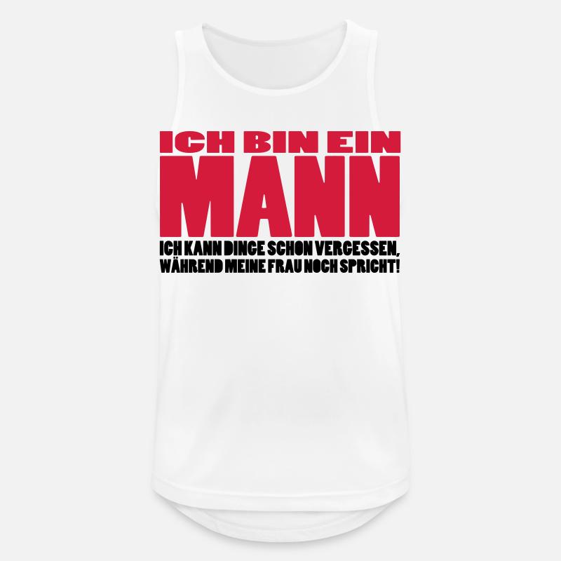 mann spruch witzig männer ehemann ehe - Männer Tank Top atmungsaktiv - Weiß
