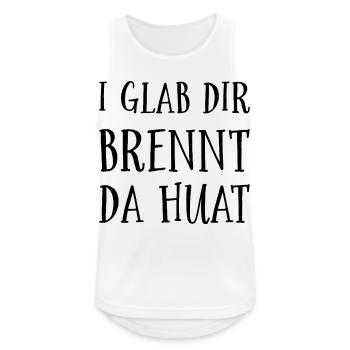 Lustige Sprichwörter aus Bayern - Männer Tank Top atmungsaktiv - Weiß - Vorne - Nick (188cm)