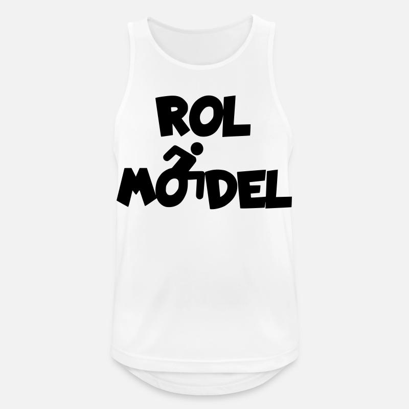 Jeder Rollstuhlfahrer ist ein Vorbild # - Männer Tank Top atmungsaktiv - Weiß