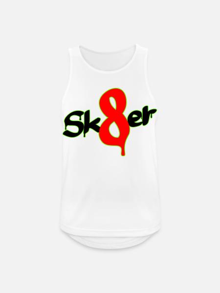 Sk8er - Männer Tank Top atmungsaktiv - Weiß