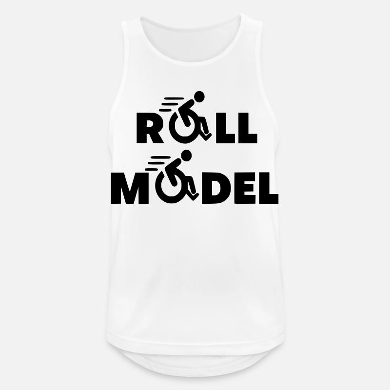 Jeder Rollstuhlfahrer ist ein Vorbild * - Männer Tank Top atmungsaktiv - Weiß