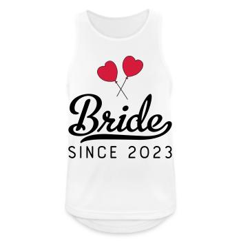 Braut seit 2023 - Männer Tank Top atmungsaktiv - Weiß - Vorne - Nick (188cm)