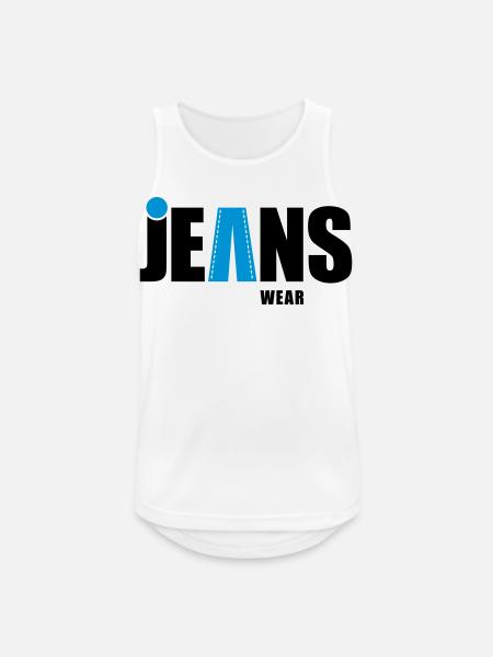 Jeans Wear with a dot - Men's Breathable Tank Top - white