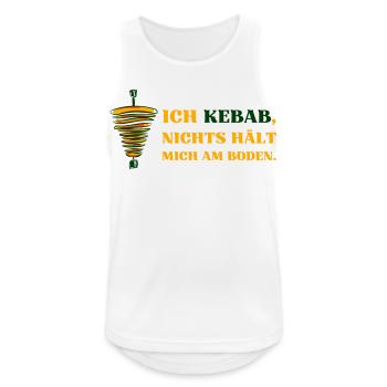 Ich Kebab nichts hält mich am Boden - Männer Tank Top atmungsaktiv - Weiß - Vorne - Nick (188cm)