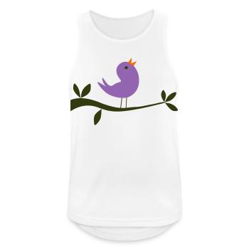 Vogel - Männer Tank Top atmungsaktiv - Weiß - Vorne - Nick (188cm)