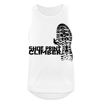 Shoe Print Climber [Black] - Men's Breathable Tank Top - white - Front - Nick (188cm)