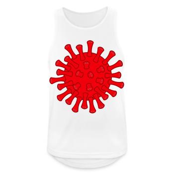 Red Covid molecule illustration - Men's Breathable Tank Top - white - Front - Nick (188cm)