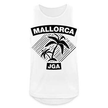 Mallorca – JGA unter Palmen 2C - Männer Tank Top atmungsaktiv - Weiß - Vorne - Nick (188cm)