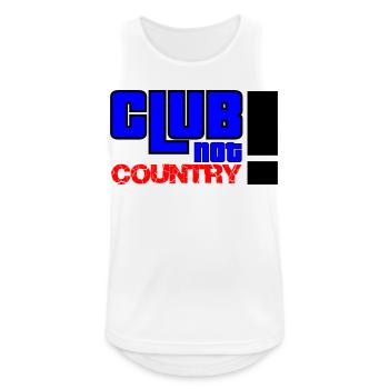 Club not country - Männer Tank Top atmungsaktiv - Weiß - Vorne - Nick (188cm)