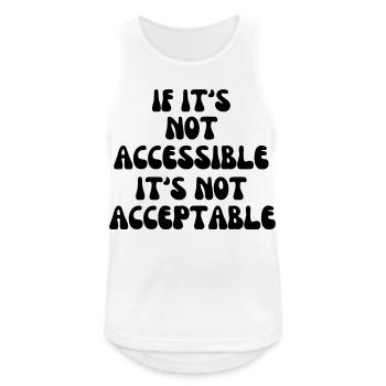 Not acceptable if it is not accessible* - Men's Breathable Tank Top - white - Front - Nick (188cm)