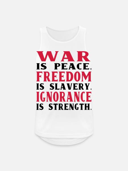 War is Peace - Männer Tank Top atmungsaktiv - Weiß