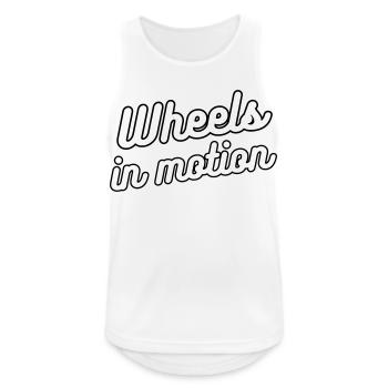 Räder in Bewegung, für Rollstuhlfahrer # - Männer Tank Top atmungsaktiv - Weiß - Vorne - Nick (188cm)
